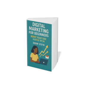 A practical, beginner-friendly guide to digital marketing for South Africans who want to grow a side hustle or small business online. Learn how to use social media, SEO, email, WhatsApp, and affordable tools to attract customers and turn visibility into income — without big budgets or technical jargon.