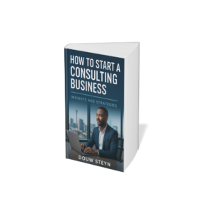 Start and grow a profitable consulting business in South Africa—without fluff, jargon, or guesswork. This practical, plain-English guide shows you how to choose a winning niche, package outcome-based offers, price with confidence, win your first clients, and build a sustainable consulting practice that actually works in the South African market. Perfect for professionals, freelancers, and subject-matter experts ready to turn experience into income.