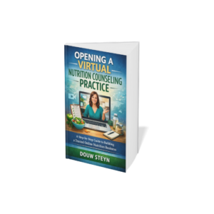 Build a professional, ethical, and profitable virtual nutrition counselling practice—without guesswork. This practical guide shows nutritionists, wellness practitioners, and health coaches how to design services, price confidently, attract clients, and operate within clear legal and ethical boundaries in South Africa’s growing online health market. Ideal for first-time entrepreneurs and practitioners transitioning online.